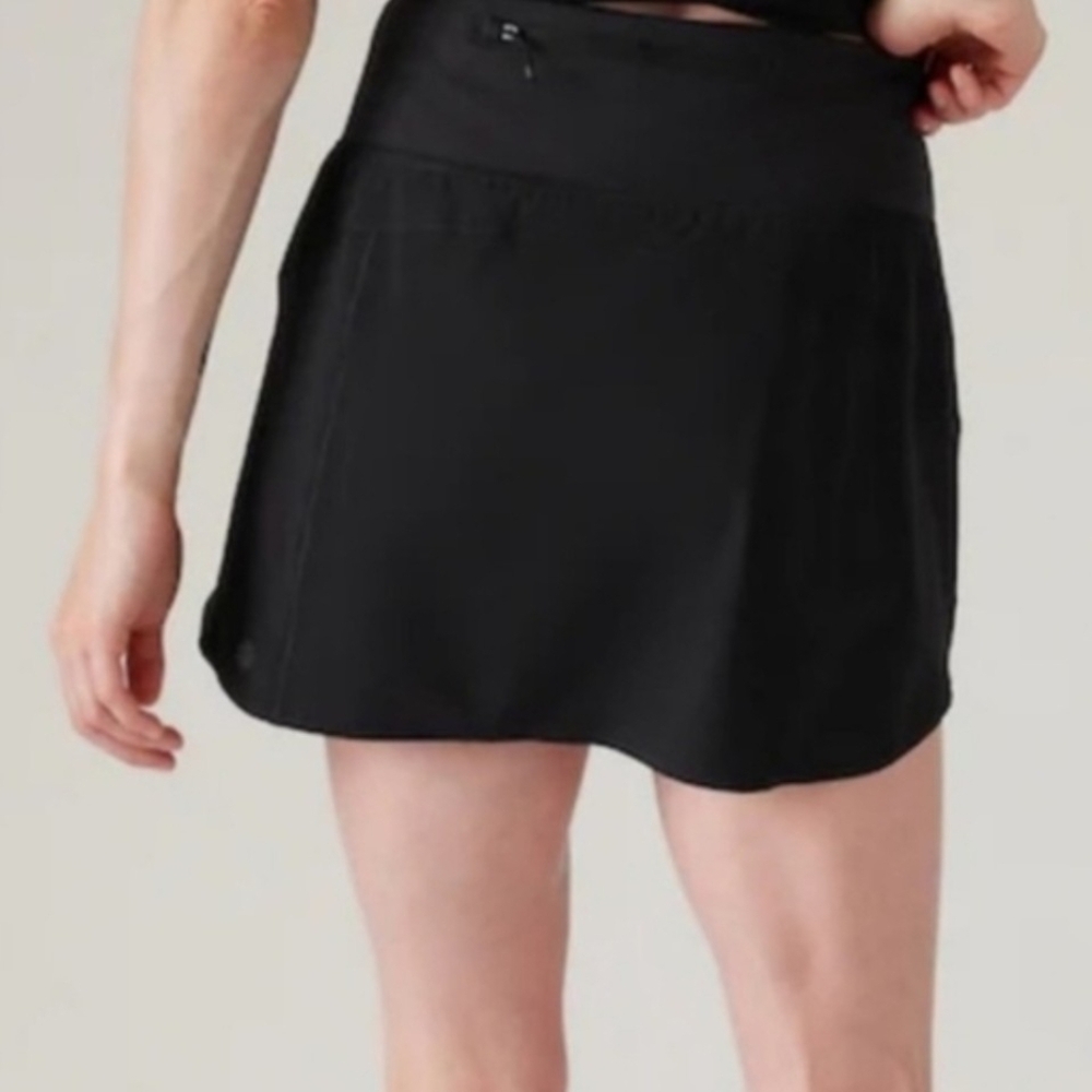 🇺🇸 Athleta Run with it Skort - L - Black - NWOT - Picture 2 of 8